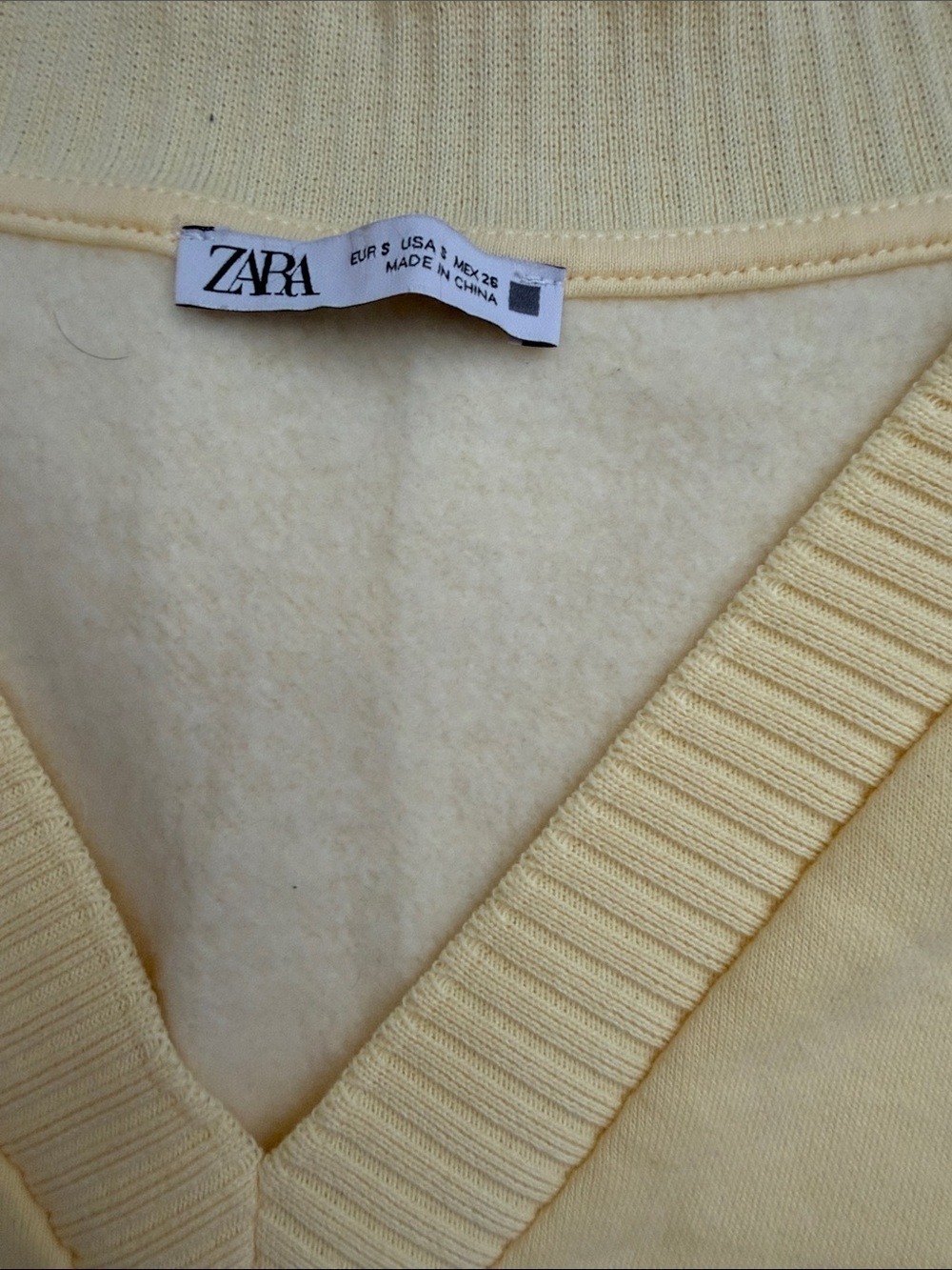 Zara Knit Vest V-Neck Lemon Small - Picture 2 of 4